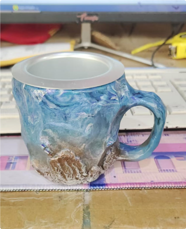 Crystal-Effect Resin Mug - mug presented as a gift