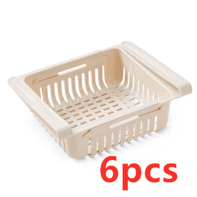 Stretchable Refrigerator Storage Baskets - holding bottles