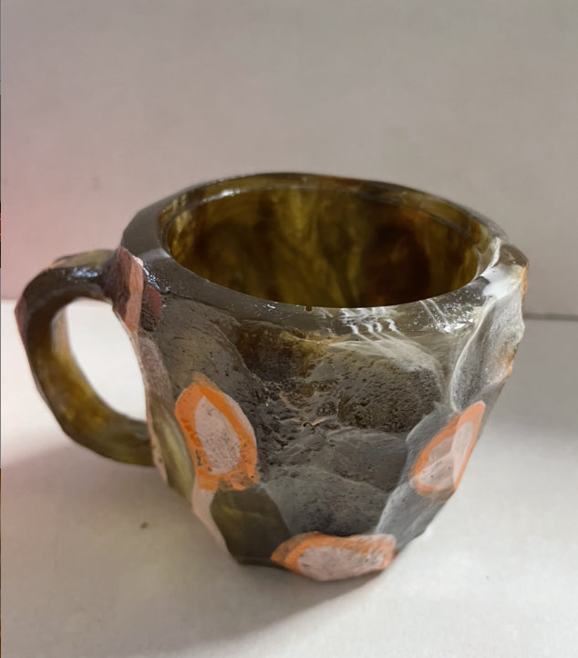 Crystal-Effect Resin Mug - mug turned to show the reverse