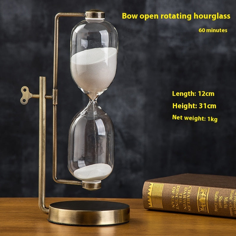 Wooden Hourglass Timer - beside books and stationery
