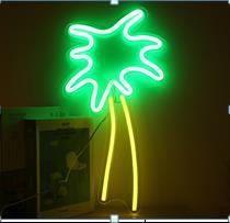 Acrylic LED Neon Letter Light Wall Decor - standing on a desk