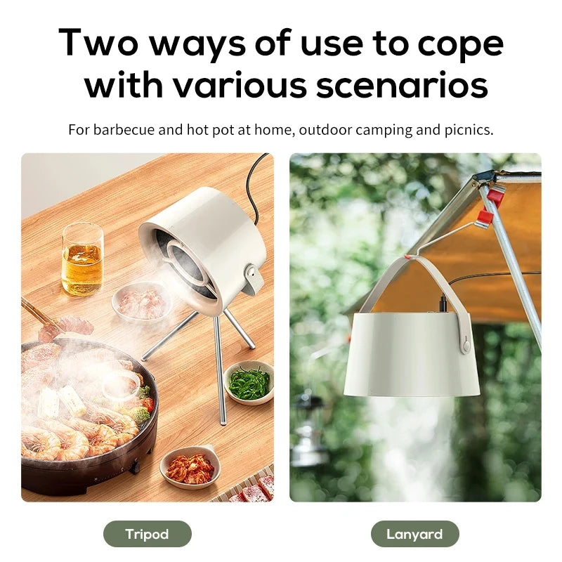 Portable Desktop Range Hood - on a hotpot table