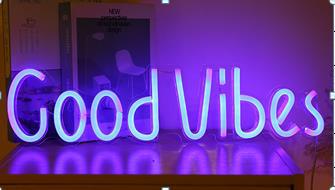 Acrylic LED Neon Letter Light Wall Decor - used as party decor