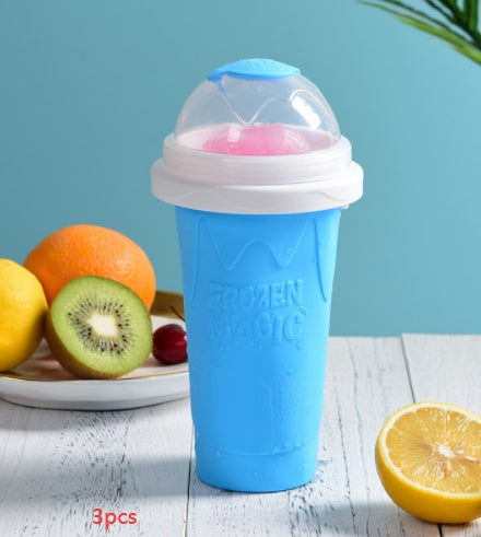 Quick Slushy and Smoothie Squeeze Cup - making a smoothie