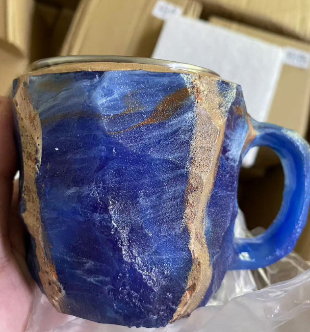 Crystal-Effect Resin Mug - mug shown at an angle