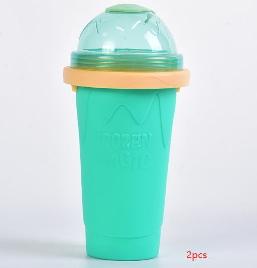 Quick Slushy and Smoothie Squeeze Cup - on a kitchen counter