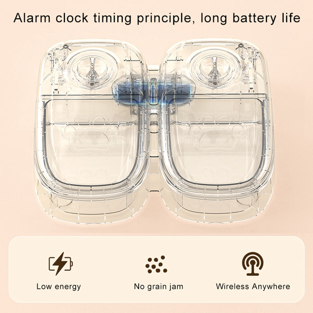 Automatic Pet Feeder - a cat eating from it