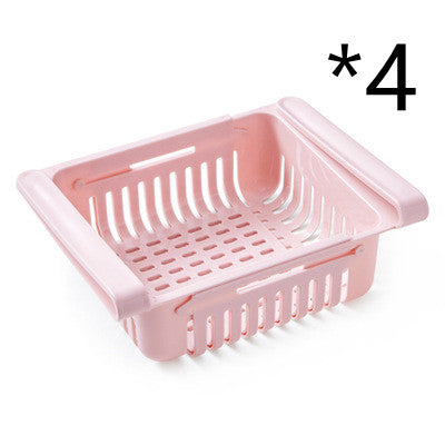 Stretchable Refrigerator Storage Baskets — Stackable Fridge Organizers – package contents